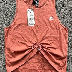 adidas Coral Drawstring Sleeveless Tank Top